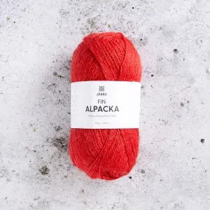 Järbo Fin Alpaca Garn 171 Röd Chilli Rabatter