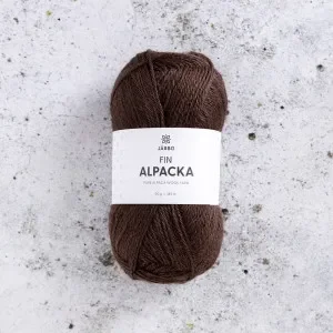 Begränsad tid Järbo Fin Alpaca Garn 157 Brun Grankogle
