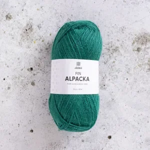 Järbo Fin Alpaca Garn 166 Grön Dynasti Snabb frakt