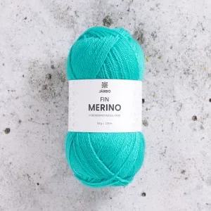 Endast denna vecka Järbo Fine Merino Garn 309 Turkost Vattenfall