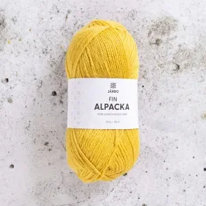 Köp nu Järbo Fin Alpaca Garn 168 Gul Primula