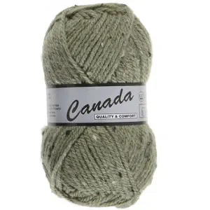 Endast idag Lammy Canada Garn Mix 495 Ljus armégrön/Natur/Brun