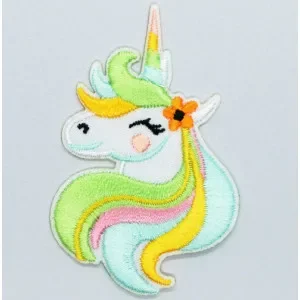 Strykmärke Multi Unicorn 5 x 6 cm Kundfavorit