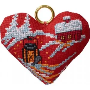 Permin Broderikit Lykta/Hus i hjärta 9x8cm Beställ idag