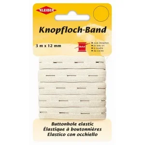 Billigare Kleiber Knapphålsresår Vit 12mm – 3m