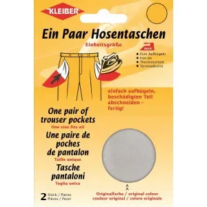 Kleiber Reparationsficka till Byxor Ljusgrå 18,5x16cm – 2 st Begränsat erbjudande