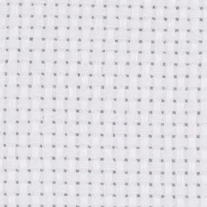 Aida broderiväv, stl. 50x50 cm, vit, 43 rutor per 10 cm, 1 st Nedsatt pris