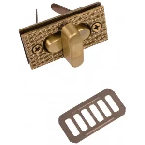 Prym Vridlås/Väsklås Zink Antik Mässing 35x17mm – 1 st Nedsatt pris