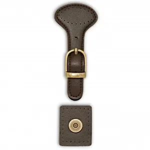 Prym Magnetlås/Väsklås till fastsömnad Konstläder Brun 4,5x11,5cm Snabb leverans
