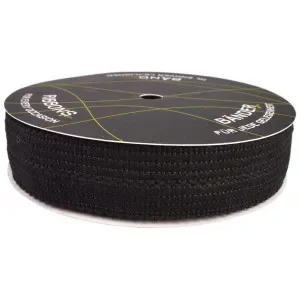 Stickat Fållband 25mm 10 Svart – 5m I lager