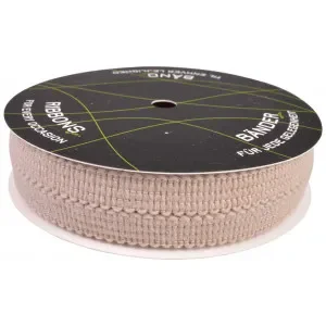 Begränsat erbjudande Stickat Fållband 25mm 02 Grå – 5m