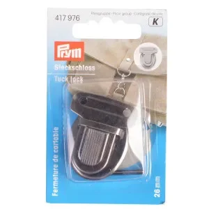 Outlet Prym Klicklås/Väsklås Mjukt Stål Antik Silver 26x35mm