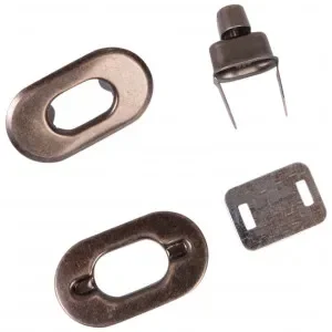 Prym Vridlås/Väsklås Mjukt Stål Antik Silver 35x20mm – 1 st Kundfavorit