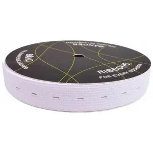 Knapphålsresår 20mm Vit – 5m Populär