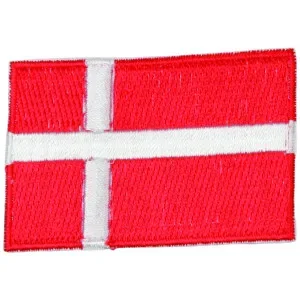 Endast idag Strykmärke Flagga Danmark 4x6cm – 1 st.
