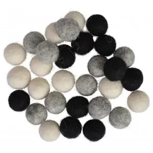 Filtkulor 10mm Ass. Vinterfärger – 30 st Nyhet