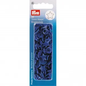 Prym Colour Snaps Tryckknappar Plast Stjärna Kungsblå – 30 st. Handla nu