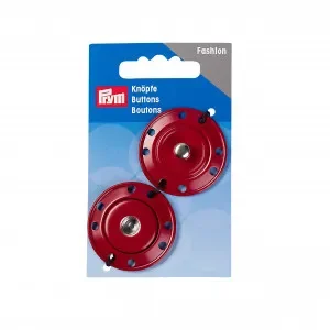 Kundfavorit Prym Tryckknappar Mörkröd 35mm – 2st.