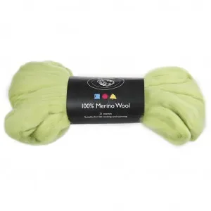 Sänkt pris Kardad ull – Merino Garn, 21 my, 100 g, lime