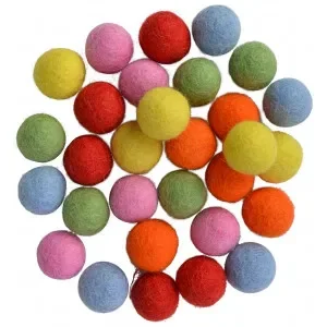 Handla nu Filtkulor 20mm Ass. Sommarfärger – 30 st