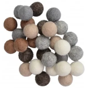 Begränsat antal Filtkulor 20mm Ass. Naturfärger – 30 st