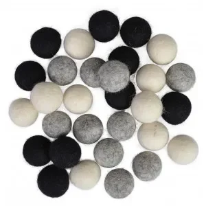 Filtkulor 20mm Ass. Vinterfärger – 30 st I lager