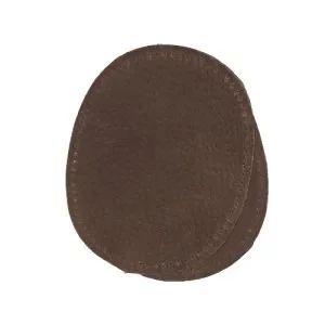Armbågslappar Mocka Oval Brun, 10,5x13,2cm – 2 st. Trygg betalning