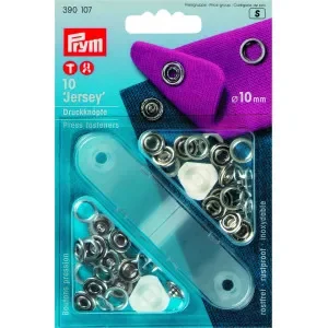 Kampanj Prym Jersey Tryckknappar Ring Silver 10mm – 10 st.
