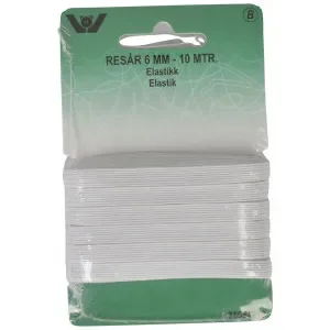 Resår/Resårband Vit 6mm 10m Reapris