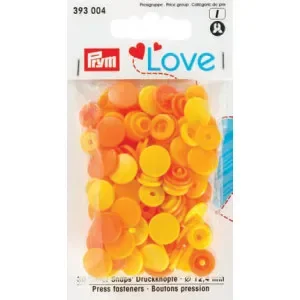 Erbjudande Prym Color Snaps Tryckknappar Plast Rund 12,4 mm ass. Gul – 30 st