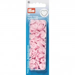 Lågt pris Prym Color Snaps Tryckknappar Plast Hjärta Rosa – 30 st.