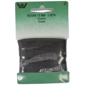 Erbjudandepris Resår/Resårband Svart 10mm 3m