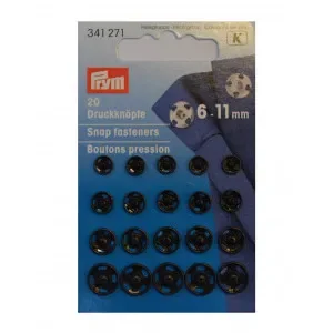 Prym Tryckknappar Svart 6-11mm 20 st. Handla nu