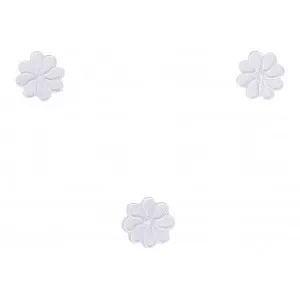 Köp nu Strykmärke Vit Blomma 2 cm – 3 st