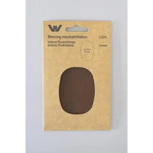 Reapris Armbågelappar Imiterad Mocka Oval Brun 10x15 cm – 2 st.