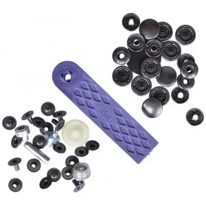 I lager Prym Anorak Tryckknappar Svart Oxyd. 15mm – 10 st