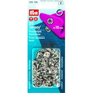 Reapris Prym Jersey Tryckknapp Refillring Silver 10mm – 20 st.