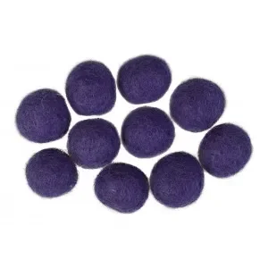 Filtkulor 20mm Mörk Lila V1 – 10 st. Trygg betalning