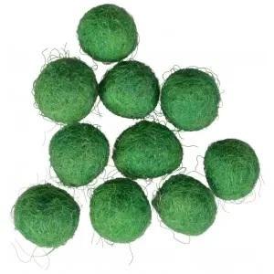 Filtkulor 10mm Mörkgrön GN10 – 10 st Fri frakt