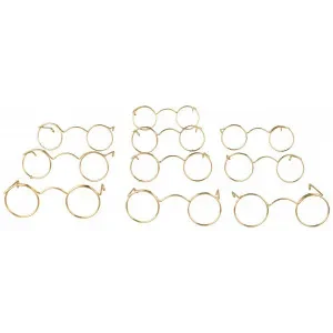Lägg i varukorgen Tomteglasögon / Dockglasögon 6 cm Metall – 10 st.