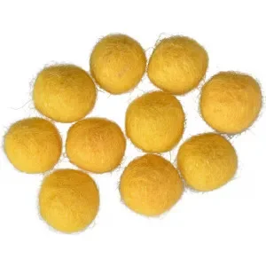 Filtkulor 10mm Mörkgul Y4 – 10 st Fynd