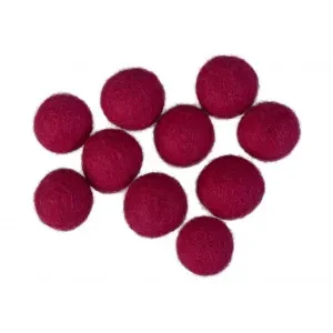 Filtkulor 20mm Mörk Cerise P8 – 10 st. Lägg i varukorgen