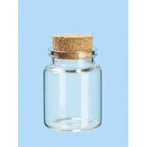 Erbjudandepris Mini Glasflaska/Burk med Kork 35x45mm – 2 st