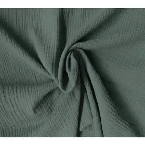 Bomull Crepe Tyg 135cm 194 Mörk Dov Grön – 50cm Kampanjpris