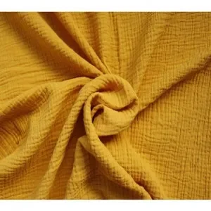 Bomull Crepe Tyg 135cm 010 Ockra – 50cm Outlet