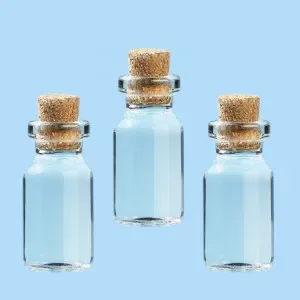 Reapris Mini Glasflaska/Burk med Kork 10x30mm – 8 st