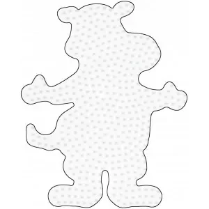 Hama Midi Pärlplatta Flodhäst Vit 12,5x15,5cm – 1 st. Kundfavorit
