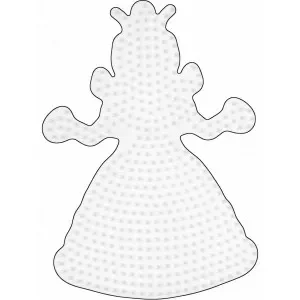 Utförsäljning Hama Midi Pärlplatta Prinsessa Stor Vit 16,5x11,5 cm – 1 st.