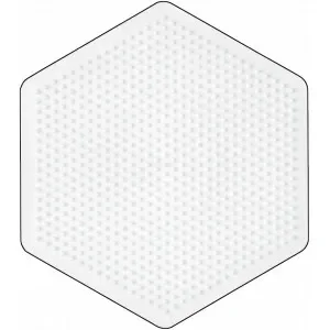 Hama Midi Pärlplatta Sexkant Stor Vit 16,5x14,5cm – 1 st. Expressleverans