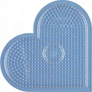 Snabb leverans Hama Midi Pärlplatta Hjärta Stor Transparent 17,5x15,5cm – 1 st.